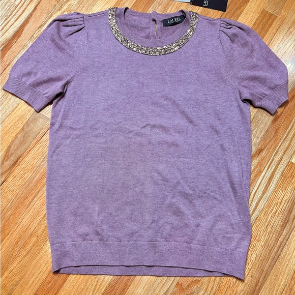 Lauren Ralph Lauren Sweaters - Beautiful Ralph Lauren Lavender Sweater with Sequins, S/P, Brand New, Never Used